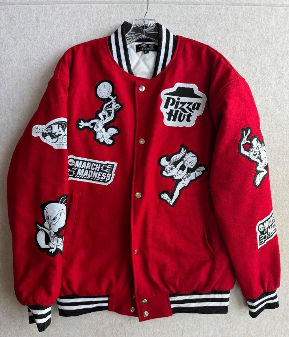 Space Jam x Pizza Hut 2026 Limited Edition Letterman Jacket Medium NWOT